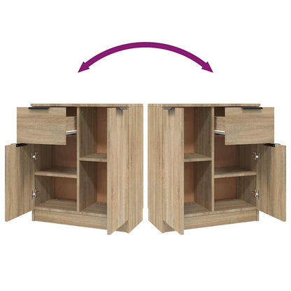 vidaXL Sideboards 2 pcs Sonoma Oak 60x30x70 cm Engineered Wood