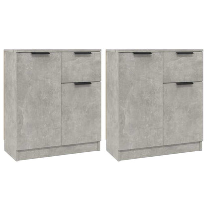 vidaXL Sideboards 2 pcs Concrete Grey 60x30x70 cm Engineered Wood