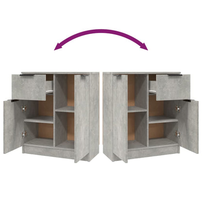 vidaXL Sideboards 2 pcs Concrete Grey 60x30x70 cm Engineered Wood