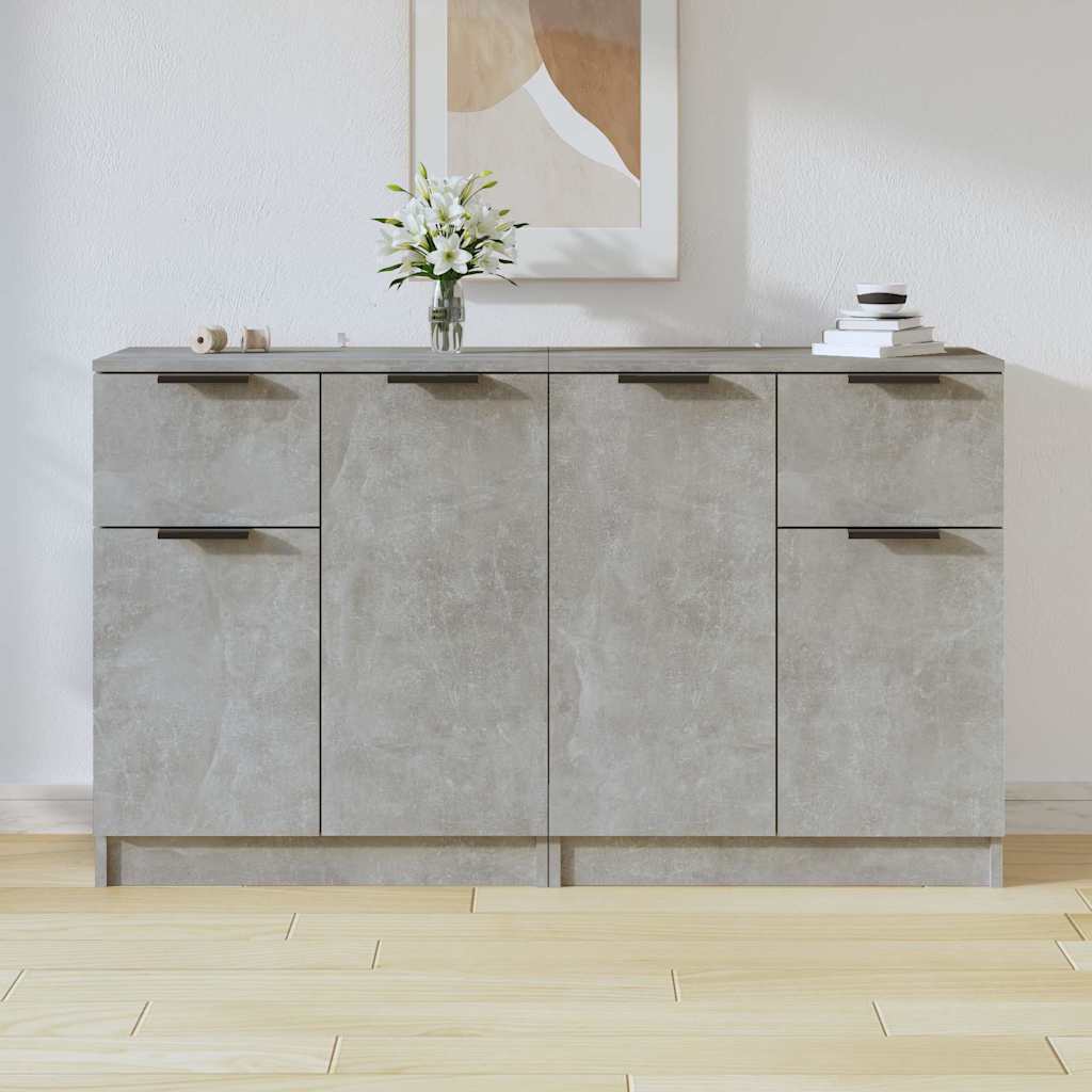 vidaXL Sideboards 2 pcs Concrete Grey 60x30x70 cm Engineered Wood