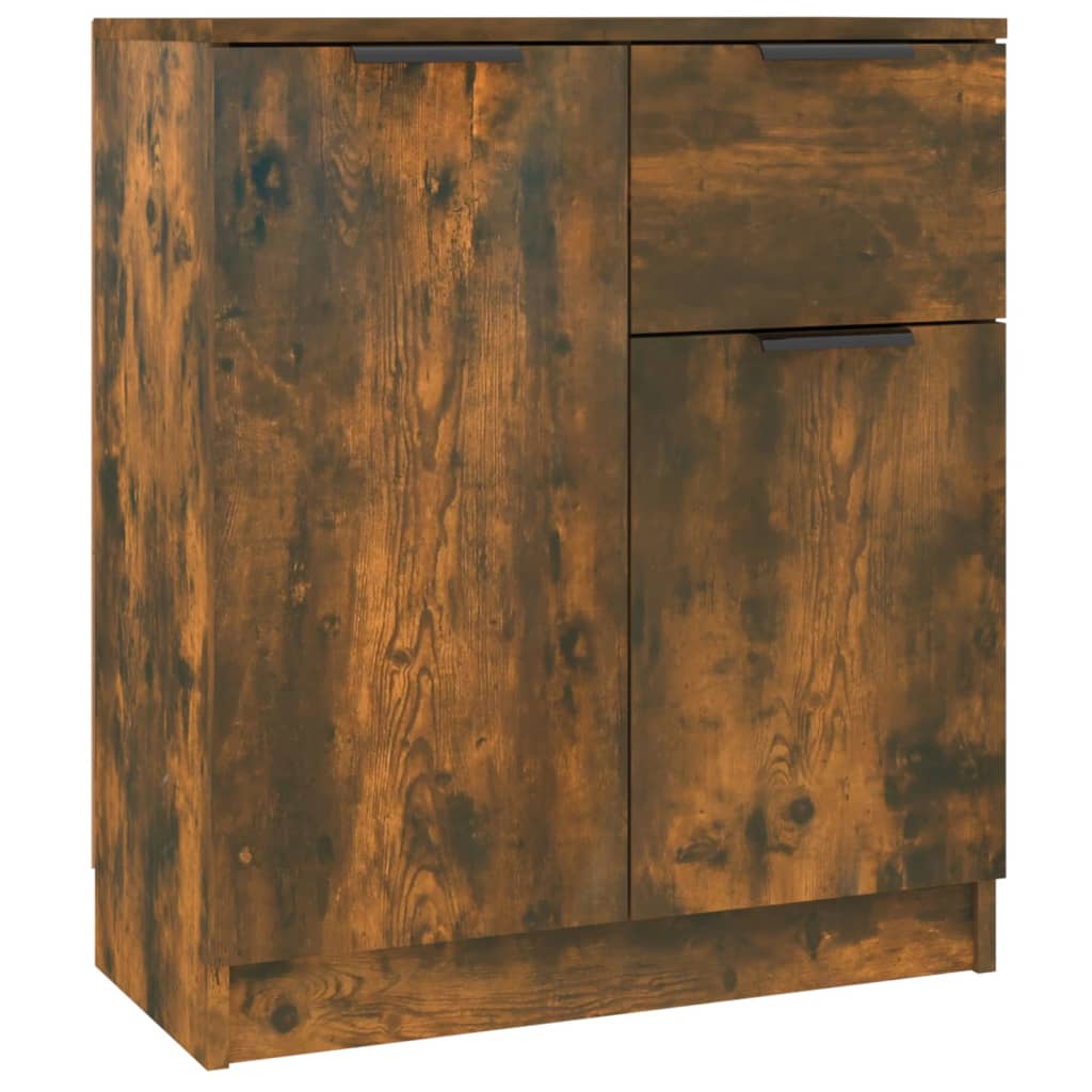 vidaXL Sideboards 2 pcs Smoked Oak 60x30x70 cm Engineered Wood