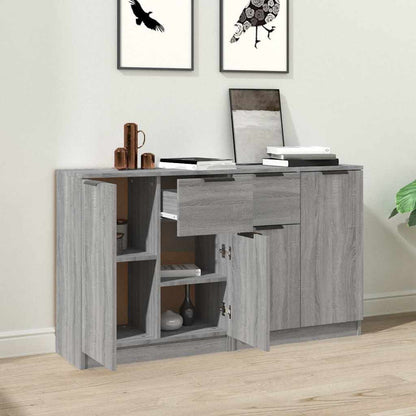 vidaXL Sideboards 2 pcs Grey Sonoma 60x30x70 cm Engineered Wood