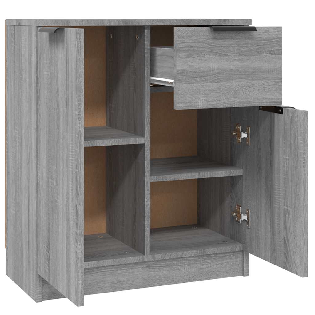 vidaXL Sideboards 2 pcs Grey Sonoma 60x30x70 cm Engineered Wood