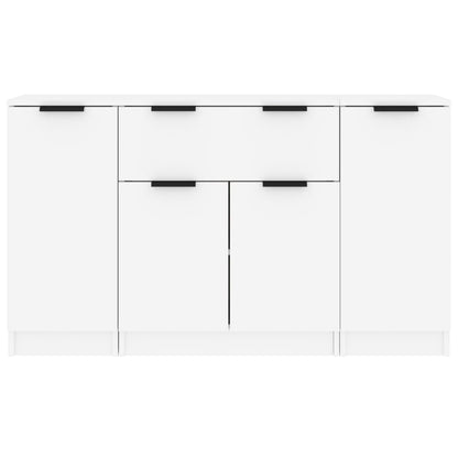 vidaXL Sideboards 3 pcs White Engineered Wood