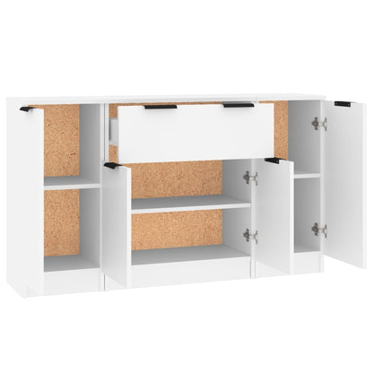 vidaXL Sideboards 3 pcs White Engineered Wood