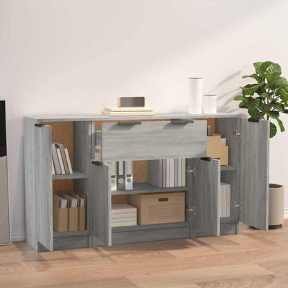 vidaXL Sideboards 3 pcs Grey Sonoma Engineered Wood