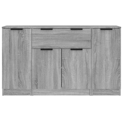 vidaXL Sideboards 3 pcs Grey Sonoma Engineered Wood