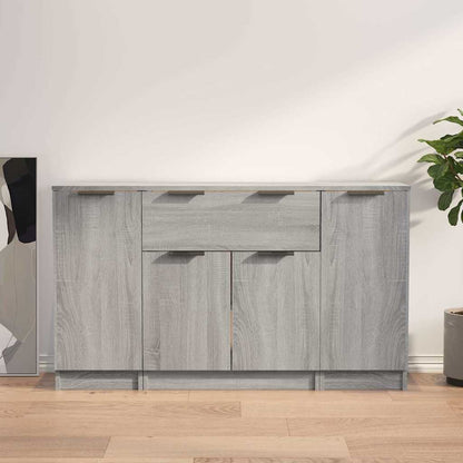 vidaXL Sideboards 3 pcs Grey Sonoma Engineered Wood