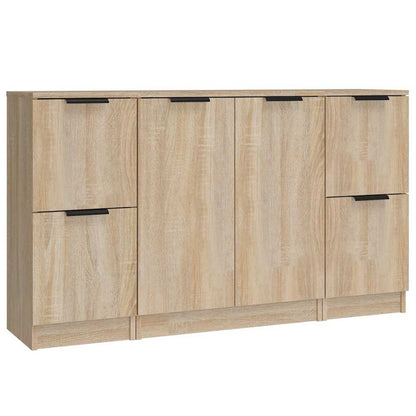 vidaXL Sideboards 3 pcs Sonoma Oak Engineered Wood