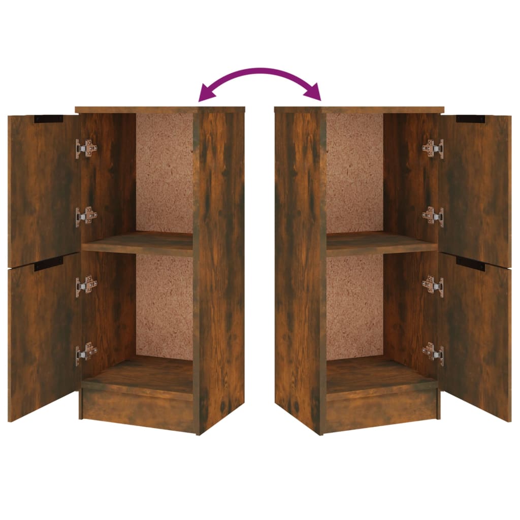 vidaXL Sideboards 3 pcs Smoked Oak Engineered Wood