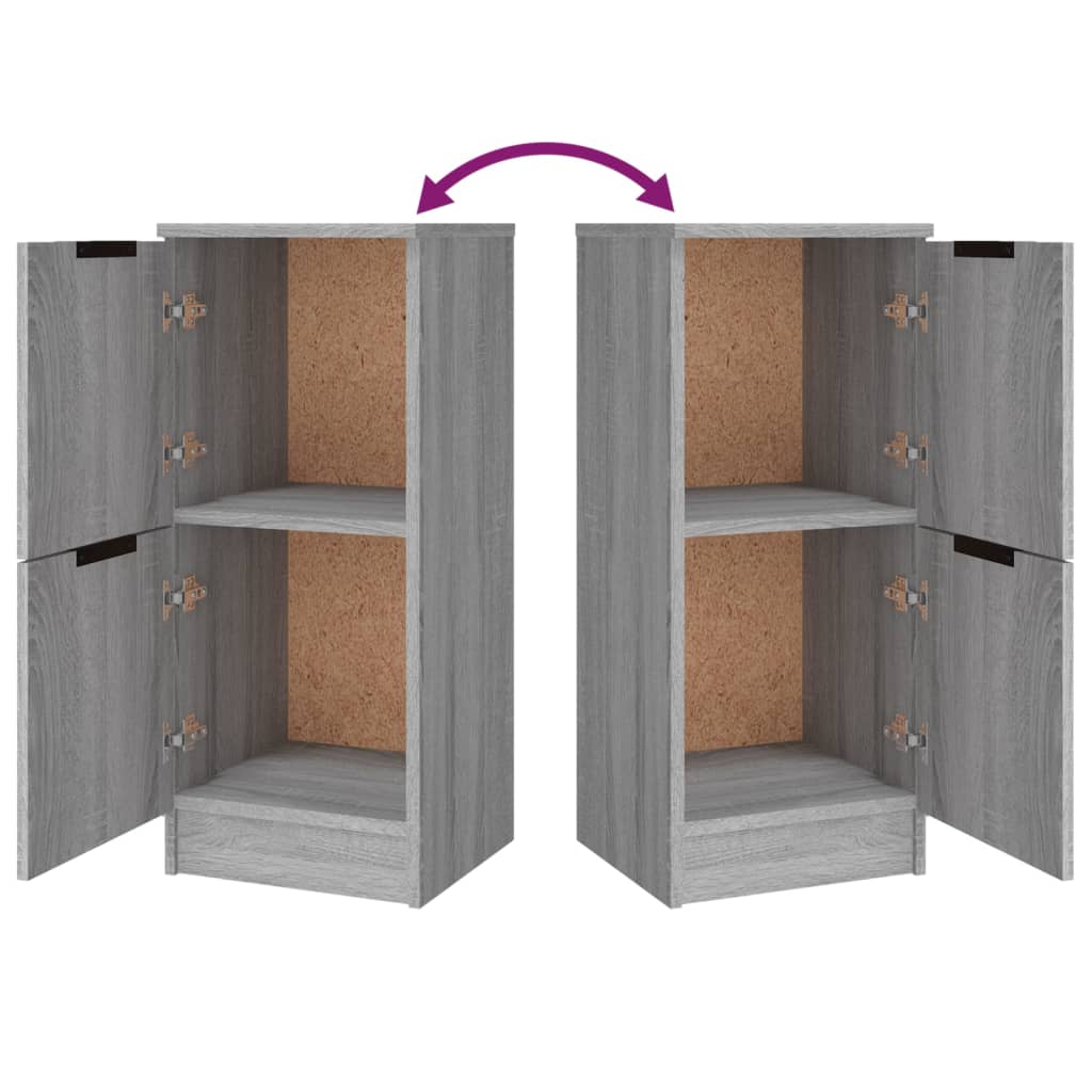 vidaXL Sideboards 3 pcs Grey Sonoma Engineered Wood