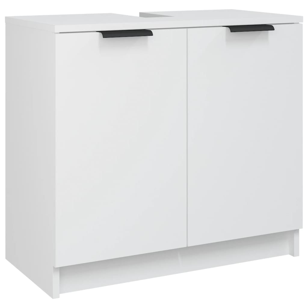 vidaXL 5 Piece Bathroom Cabinet Set White Engineered Wood