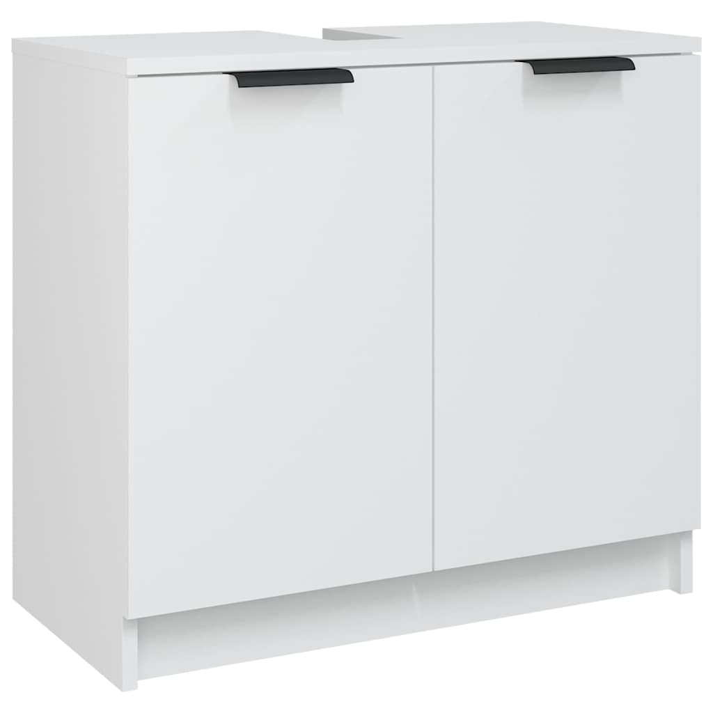 vidaXL 5 Piece Bathroom Cabinet Set White Engineered Wood