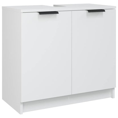 vidaXL 5 Piece Bathroom Cabinet Set White Engineered Wood