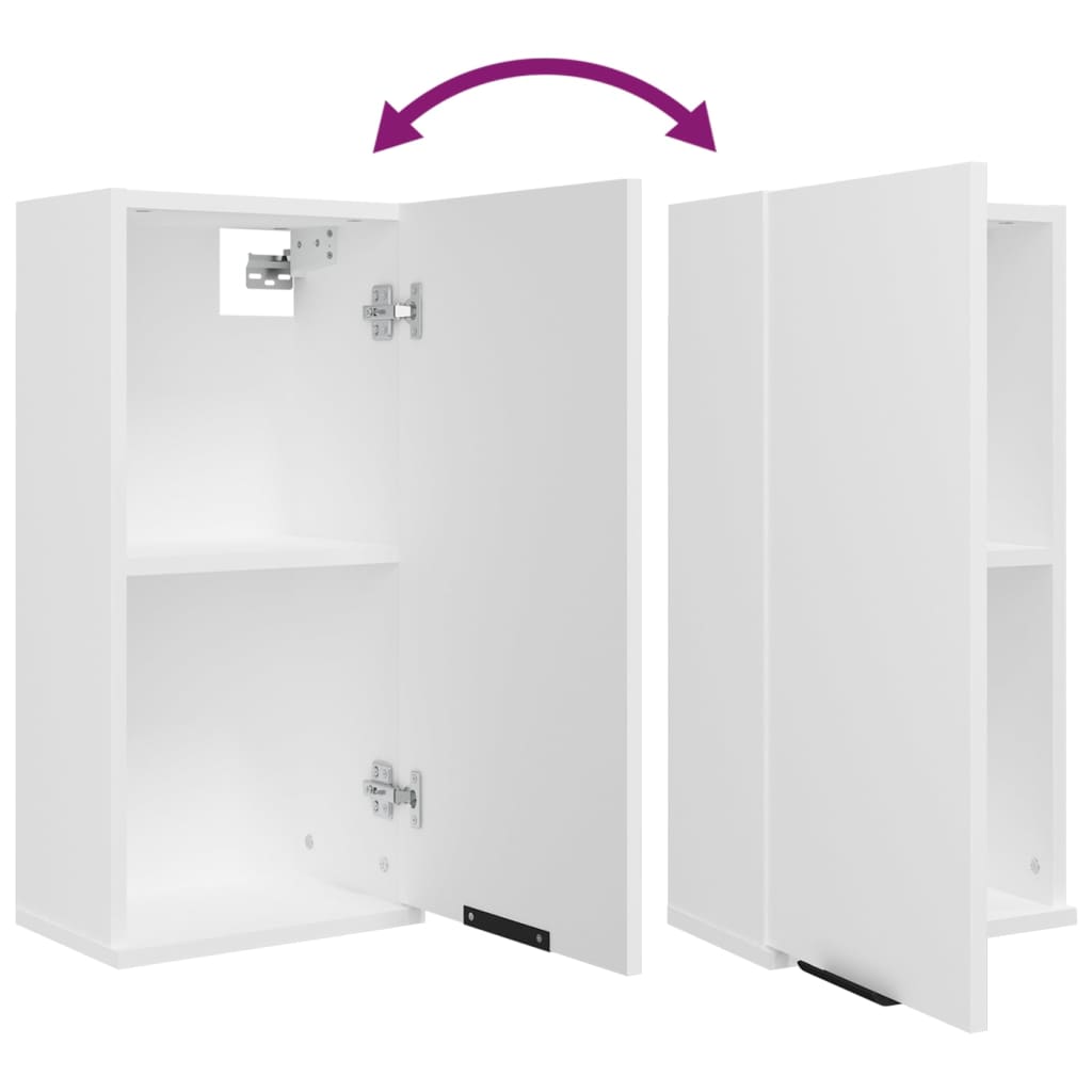 vidaXL 5 Piece Bathroom Cabinet Set White Engineered Wood