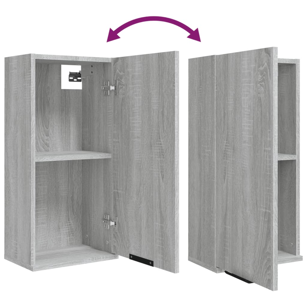 vidaXL 5 Piece Bathroom Cabinet Set Grey Sonoma Engineered Wood
