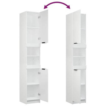 vidaXL 4 Piece Bathroom Cabinet Set White Engineered Wood