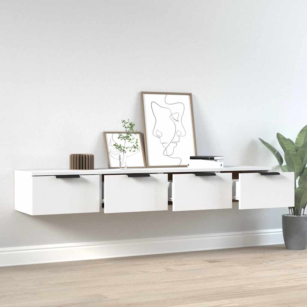 vidaXL Wall Cabinets 2 pcs White 68x30x20 cm Engineered Wood