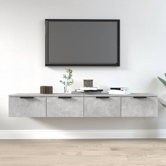 vidaXL Wall Cabinets 2 pcs Concrete Grey 68x30x20 cm Engineered Wood