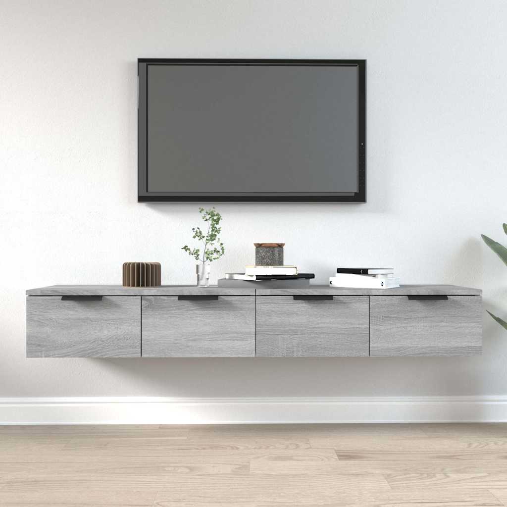 vidaXL Wall Cabinets 2 pcs Grey Sonoma 68x30x20 cm Engineered Wood