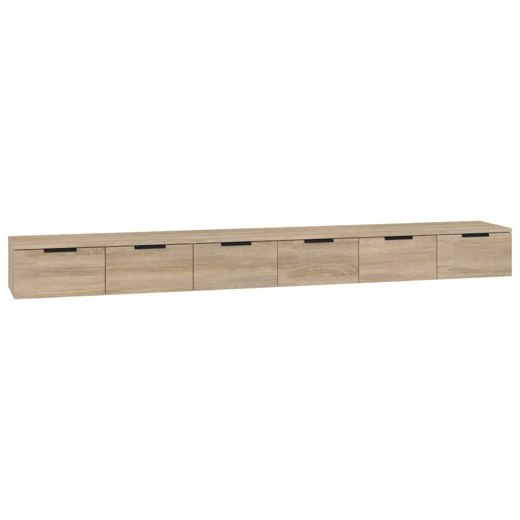 vidaXL Wall Cabinets 2 pcs Sonoma Oak 102x30x20 cm Engineered Wood