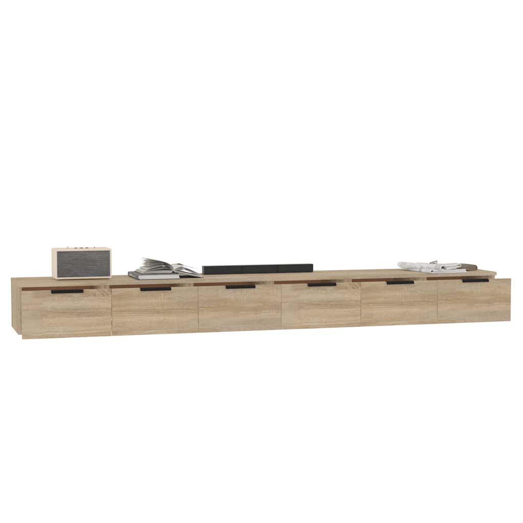 vidaXL Wall Cabinets 2 pcs Sonoma Oak 102x30x20 cm Engineered Wood