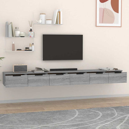 vidaXL Wall Cabinets 2 pcs Grey Sonoma 102x30x20 cm Engineered Wood