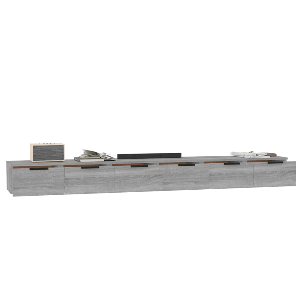 vidaXL Wall Cabinets 2 pcs Grey Sonoma 102x30x20 cm Engineered Wood