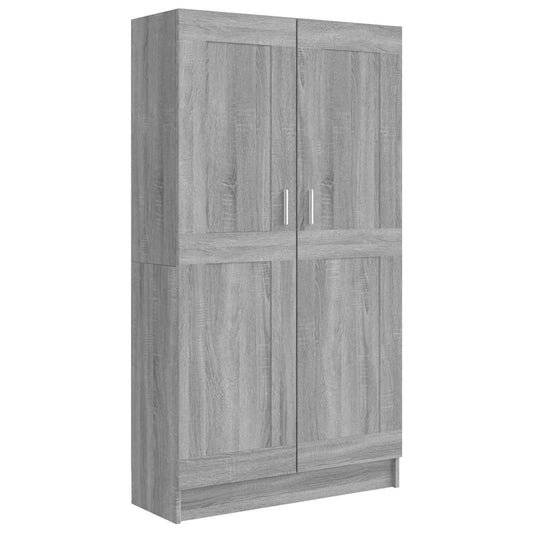 vidaXL Book Cabinet Grey Sonoma 82,5x30,5x150 cm Engineered Wood