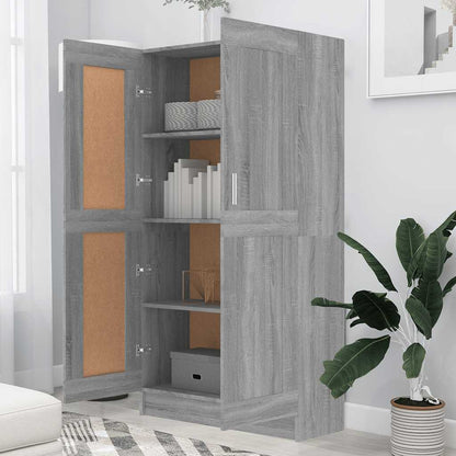 vidaXL Book Cabinet Grey Sonoma 82,5x30,5x150 cm Engineered Wood