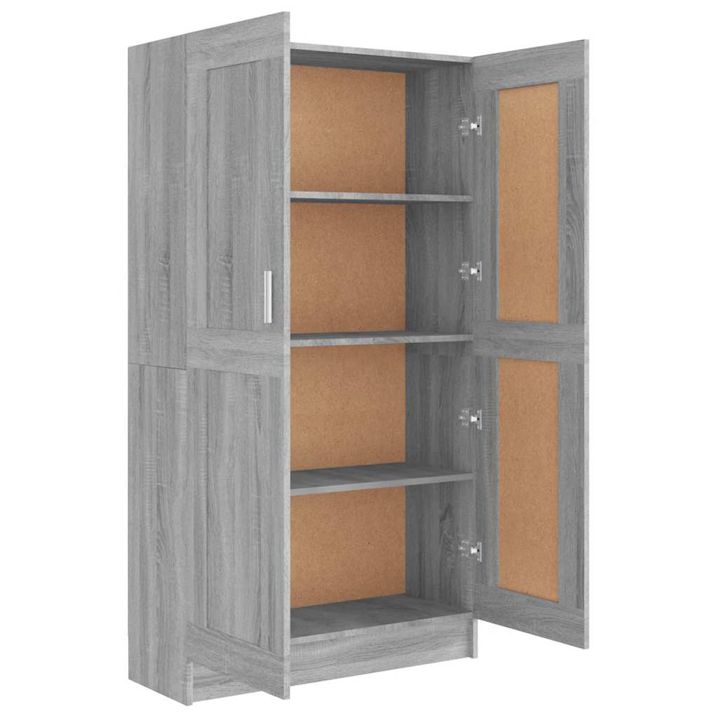 vidaXL Book Cabinet Grey Sonoma 82,5x30,5x150 cm Engineered Wood
