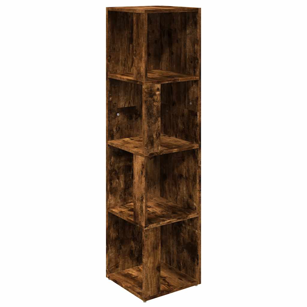 vidaXL Corner Cabinet Smoked Oak 33x33x132 cm Engineered Wood