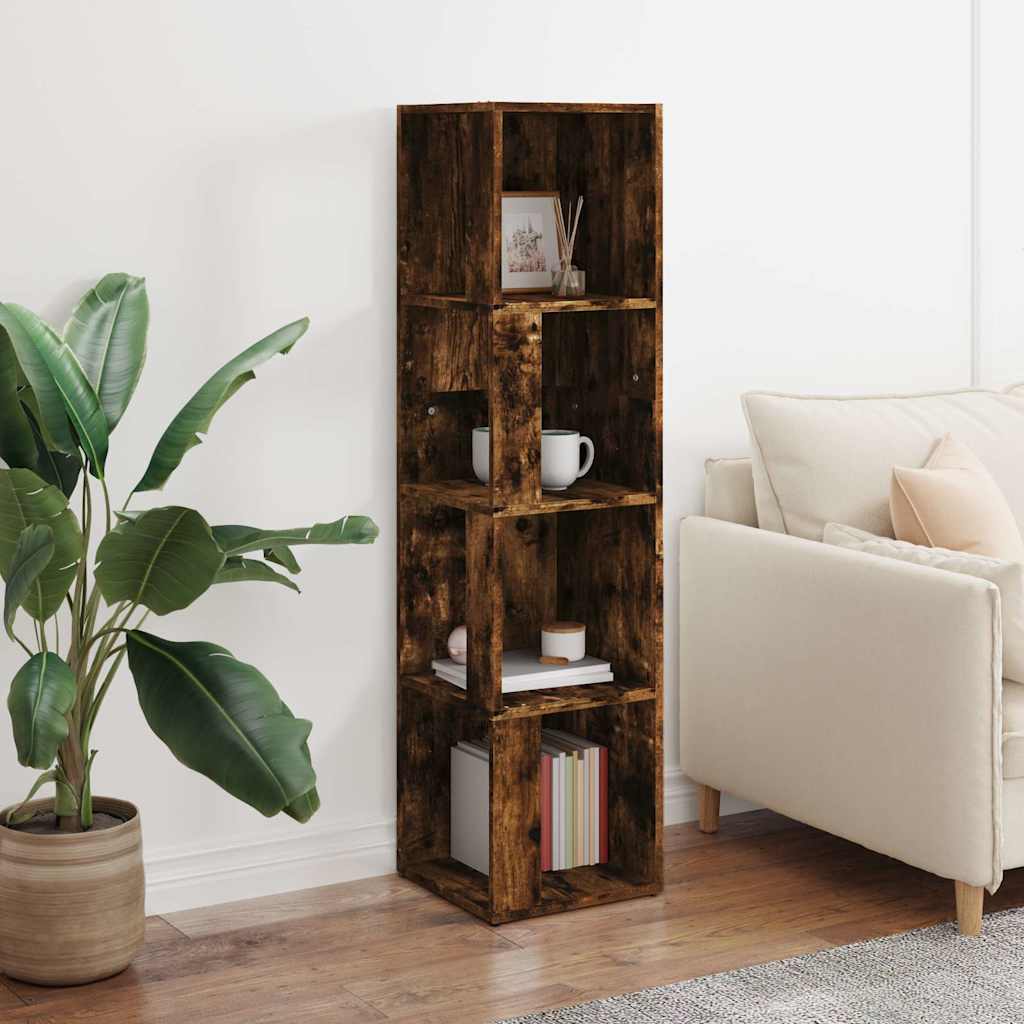 vidaXL Corner Cabinet Smoked Oak 33x33x132 cm Engineered Wood
