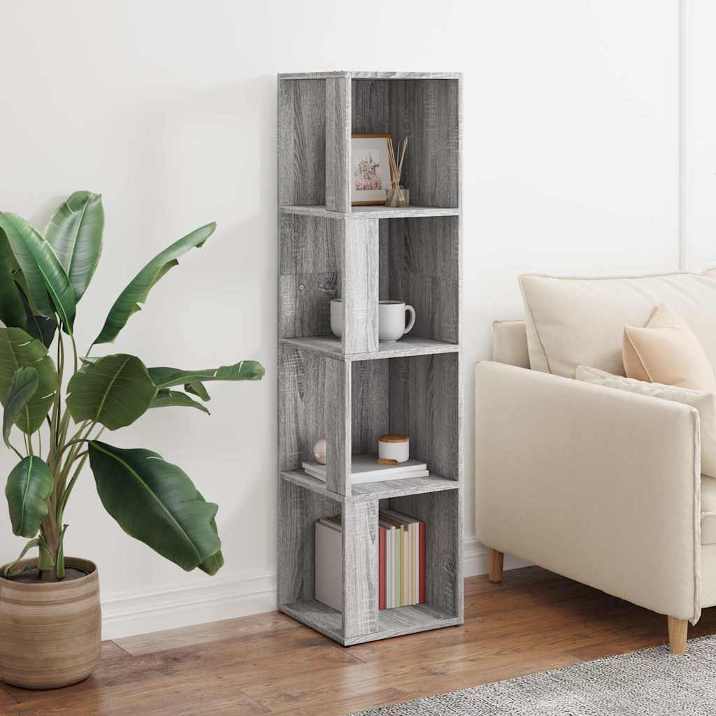 vidaXL Corner Cabinet Grey Sonoma 33x33x132 cm Engineered Wood