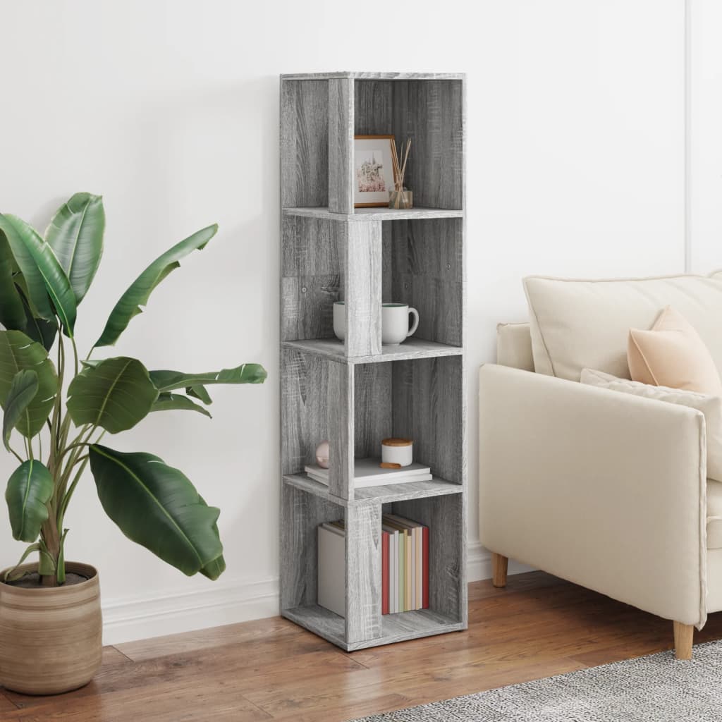 vidaXL Corner Cabinet Grey Sonoma 33x33x132 cm Engineered Wood