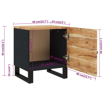 vidaXL Bedside Cabinet 40x33x46 cm Solid Wood Acacia
