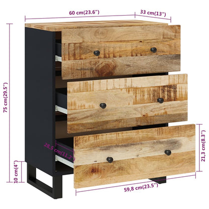 vidaXL Sideboard 60x33x75 cm Solid Wood Mango