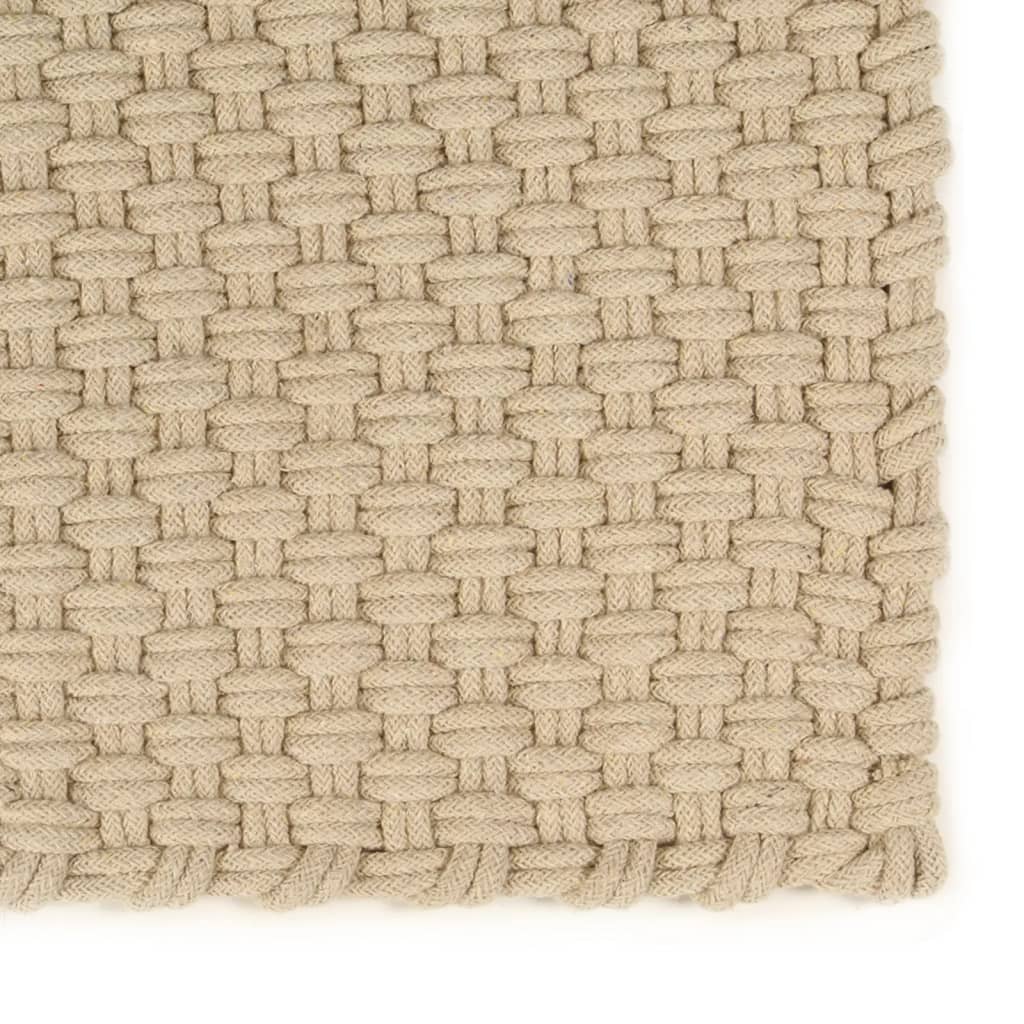 vidaXL Rug Rectangular Natural 120x180 cm Cotton