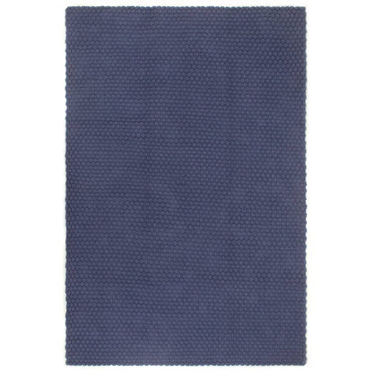 vidaXL Rug Rectangular Navy Blue 160x230 cm Cotton