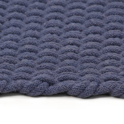 vidaXL Rug Rectangular Navy Blue 160x230 cm Cotton