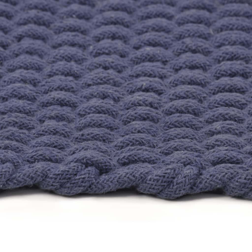 vidaXL Rug Rectangular Navy Blue 180x250 cm Cotton