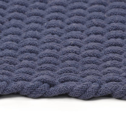 vidaXL Rug Rectangular Navy Blue 180x250 cm Cotton