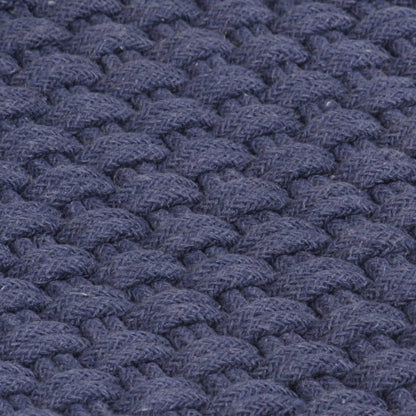 vidaXL Rug Rectangular Navy Blue 180x250 cm Cotton