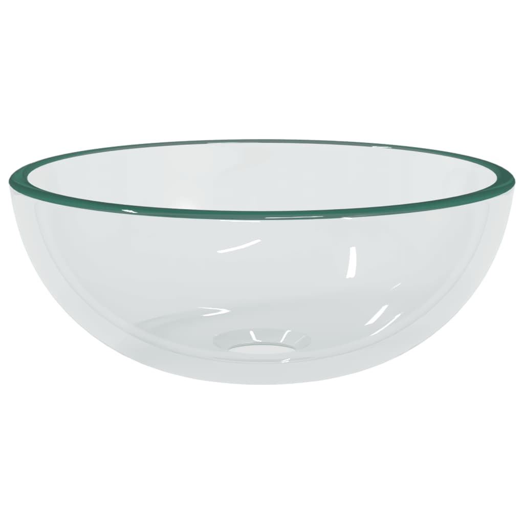 vidaXL Basin Tempered Glass 30x12 cm Transparent