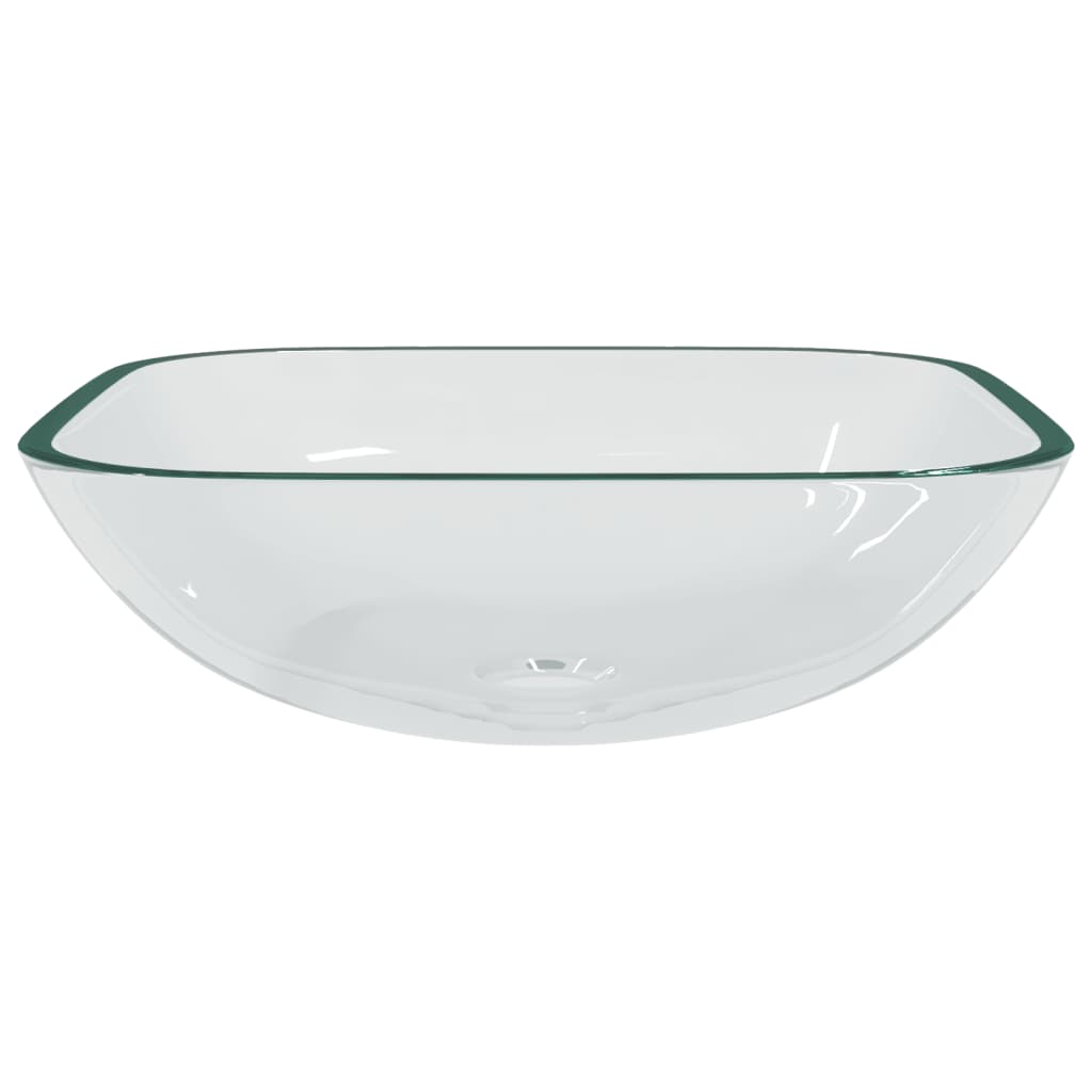 vidaXL Basin Glass 42x42x14 cm Transparent