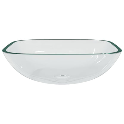 vidaXL Basin Glass 42x42x14 cm Transparent