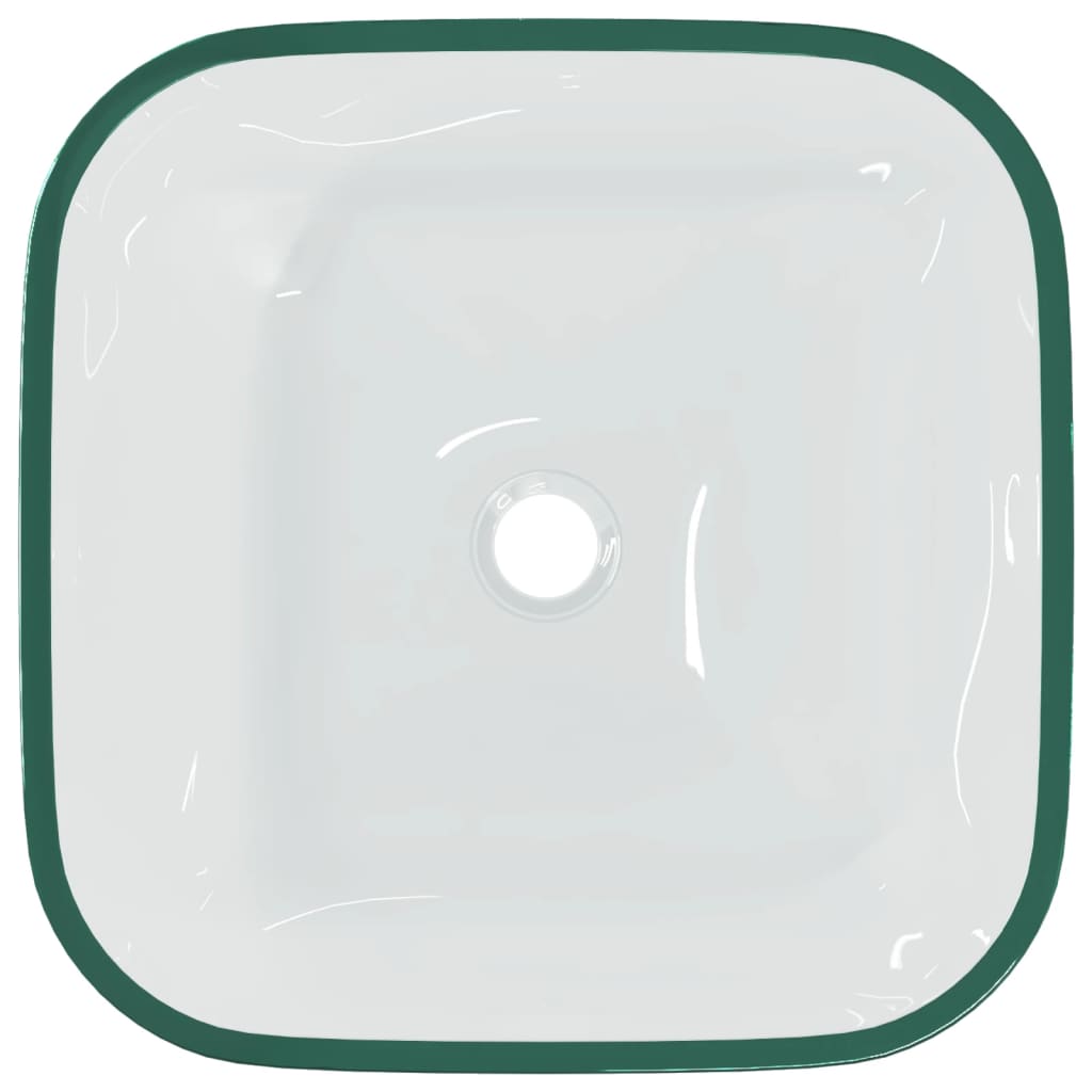 vidaXL Basin Glass 42x42x14 cm Transparent