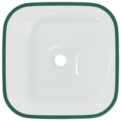 vidaXL Basin Glass 42x42x14 cm Transparent
