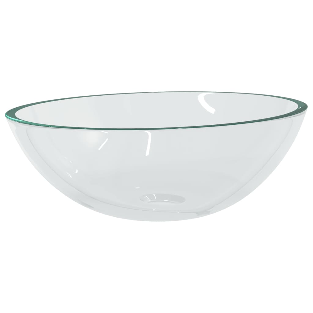 vidaXL Basin Glass 50x37x14 cm Transparent