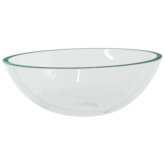 vidaXL Basin Glass 50x37x14 cm Transparent